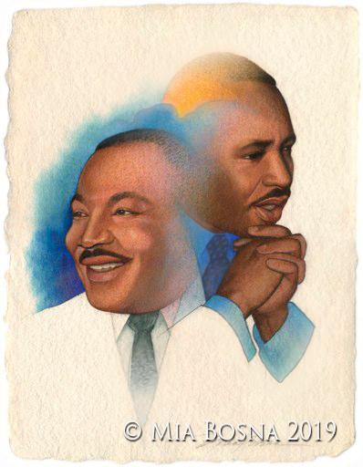 MartinLutherKing portrait by Mia Bosna