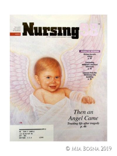 Baby as angel illustration, angel baby