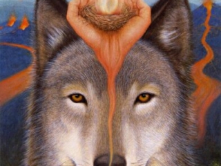 Fire Spirit - Shamanic Artwork by Mia Bosna